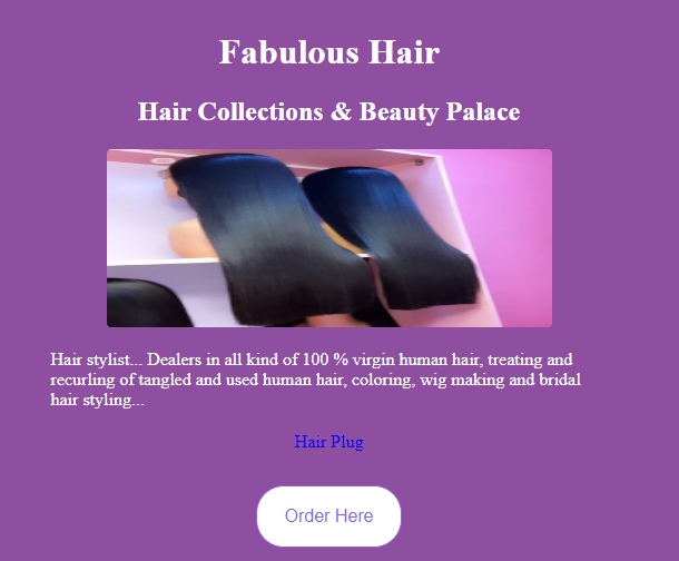 Chika's Hair Website